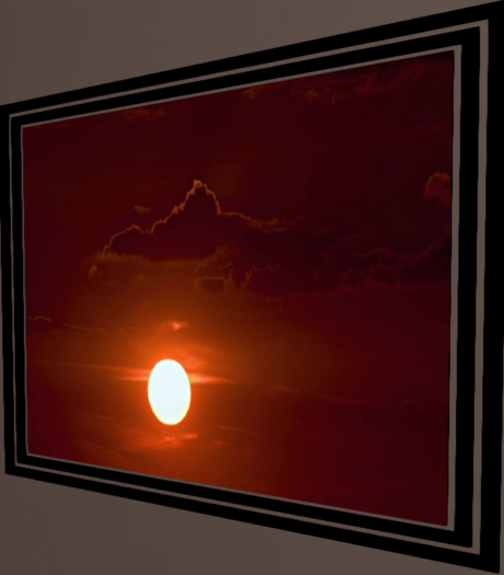 sunset in the red sky