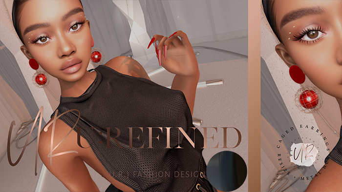 {U:Refined} Caged Earrings [Blk]