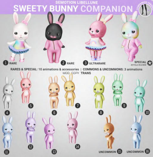 SEmotion Libellune Sweety Bunny Companion COMMON 09