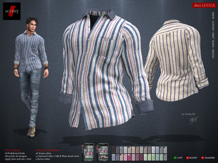 Accent - Shirt -Lucca-  FatPack