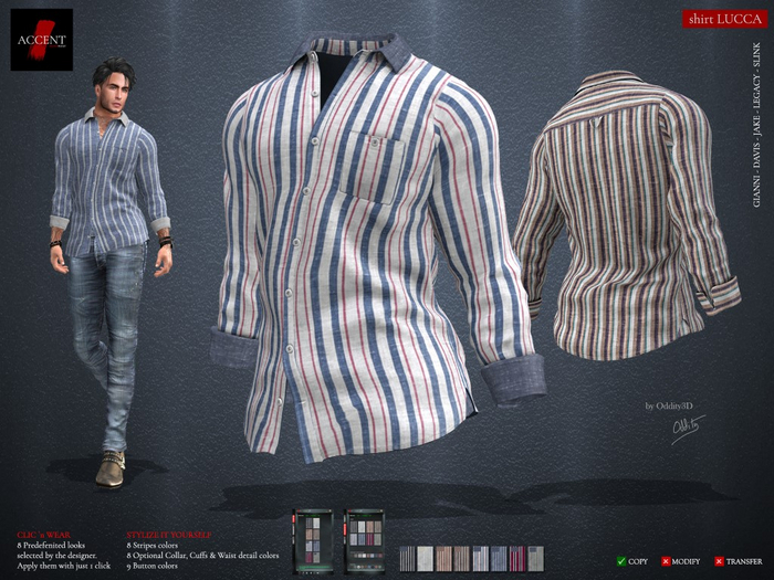 Accent - Shirt -Lucca-  SlimPack