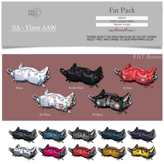 :::SOLE::: SA - Visor AAW (Fat Pack)