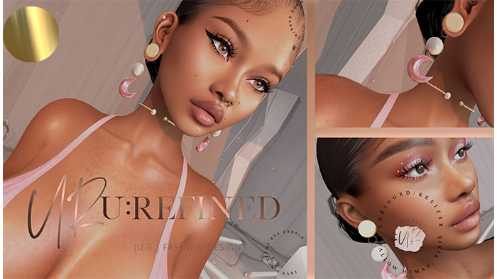 {U:Refined} Moon Earrings [Gold]