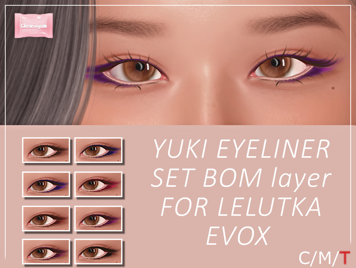 Chewingum YUKI EYELINER LELUTKA EVOX BOM BOX