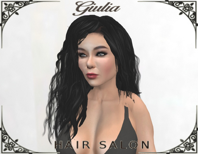 CURLY female women BLACK LONG HAIRS Athenais flex hairs