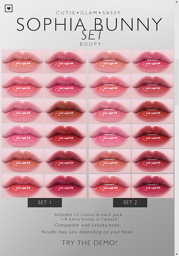 [BOOPY] Sophia Bunny Lipstick (Fatpack)