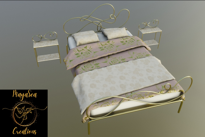 Rose Bed & Night Table Full Perm Mesh ♥