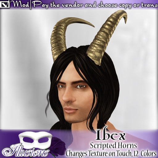*~*Illusions*~* Ibex Horns
