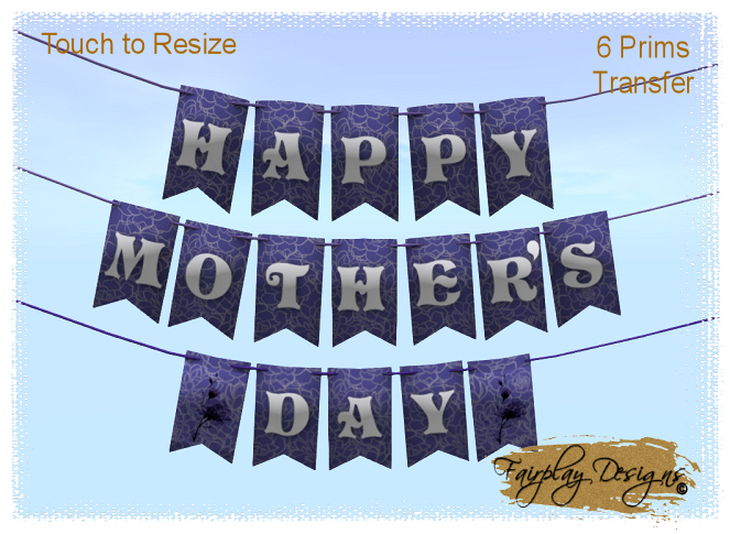 ~R~Happy Mother's Day Mauve Pennants