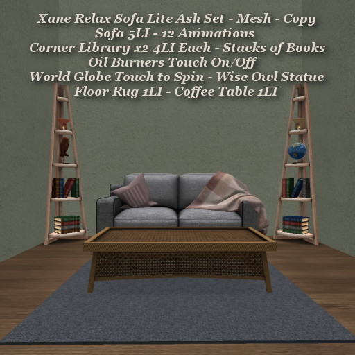 Xane Relaxed Sofa Lite Ash Set