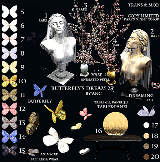 1. {anc} Butterfly Dream'23 /  DREAMING 12Li (MIST) RARE