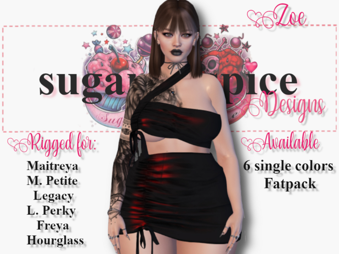 SUGAR&SPICE DESIGNS ZOE OUTFIT RED