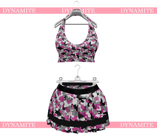 Camouflage Skirt Top Outfit Belleza Isis