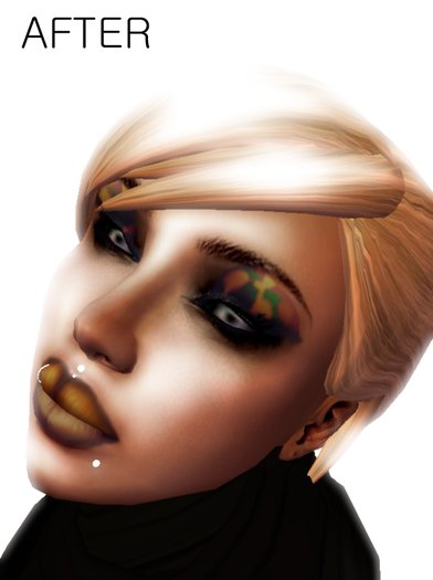 Autumn Army Make-up, gold,brown,and purple