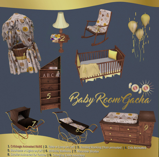 *** rojo *** Baby Room Gacha - Feeding Rocking Chair animated