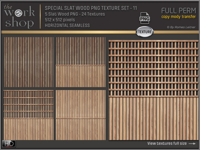 Second Life Marketplace - SPECIAL SLAT WOOD PNG TEXTURE SET - 11