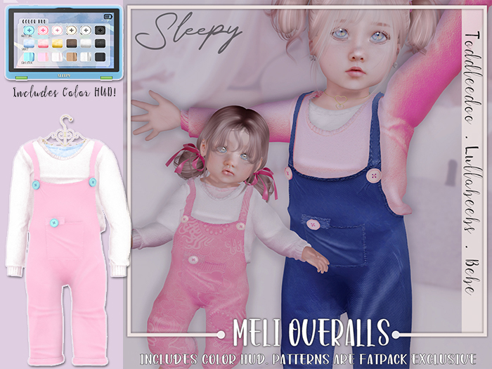 Sleepy. Meli Overall -pink- 