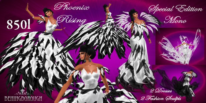 HOUSE OF BENINGBOROUGH -  Phoenix Rising - Mono- Black/white