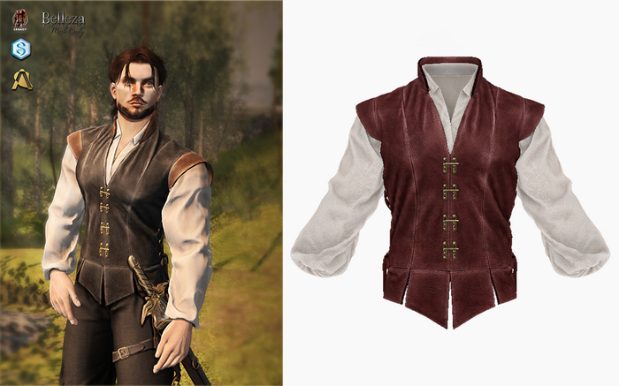 (Stitched) Colorblock Doublet - Red