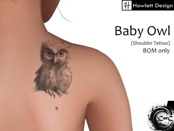 [HDesign] Baby Owl (Shoulder Tattoo)