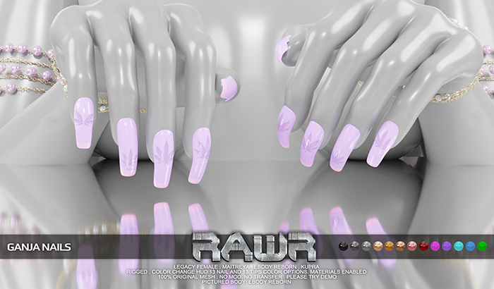 RAWR! Ganja Nails (add me)