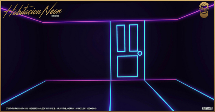 Habitacion Neon Backdrop - The Bearded Guy
