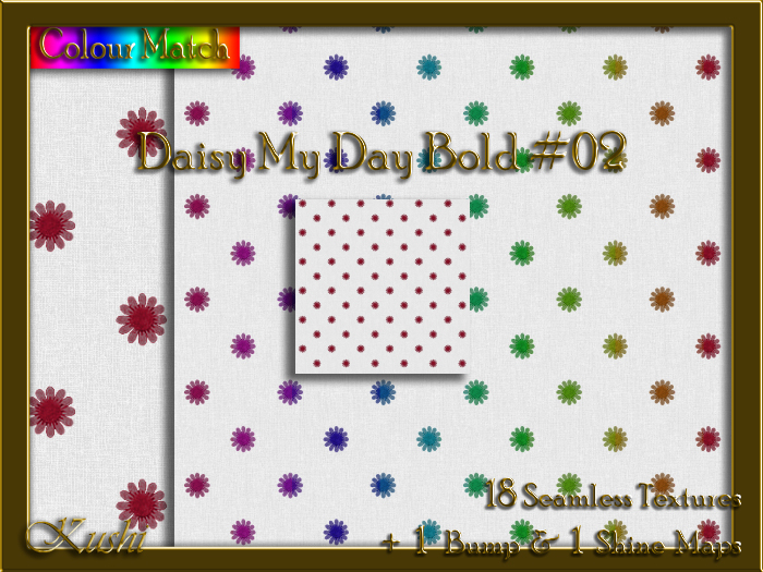 Daisy My Day Bold #02 Seamless Texture Pack