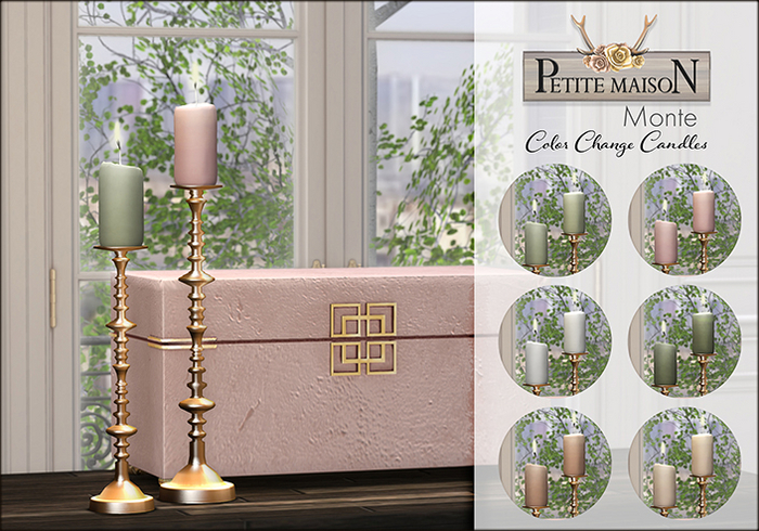 {Petite Maison} Monte Candles Set: Gold:- Aesthetic Pack