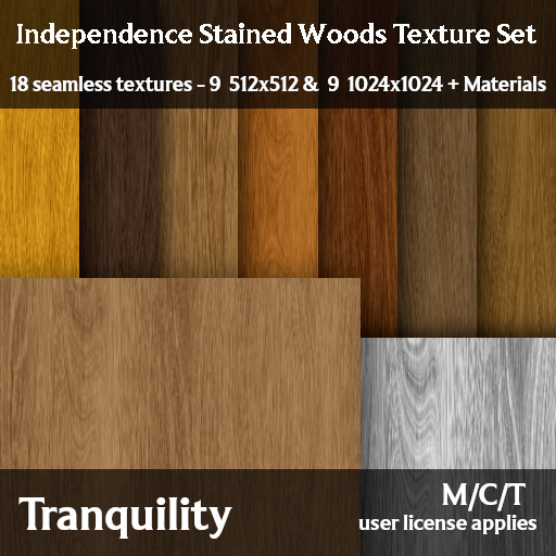 Tranquility - Independence Stained Woods Texture Set