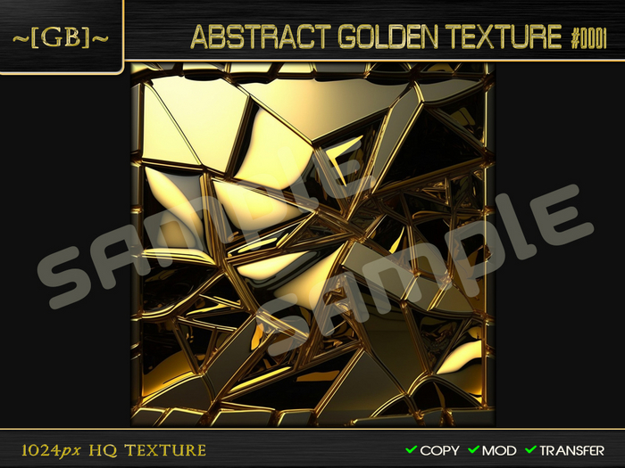Second Life Marketplace - ~ [GB] Textures HQ ~ 00304 - Abstract Golden ...