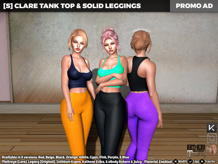 [S] Clare Tank Top & Solid Leggings Demo