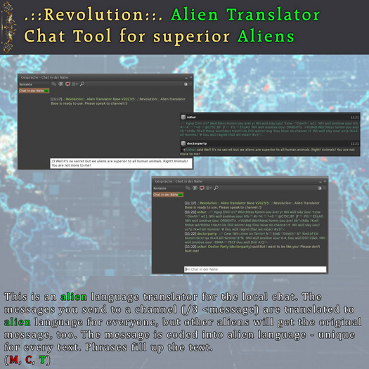 .::Revolution::. Alien Translator Friends Set V2023