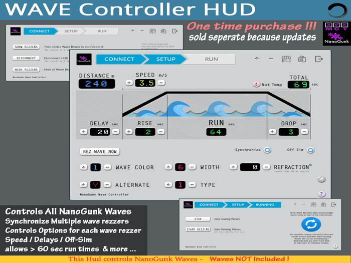 NanoGunk Wave Controller HUD