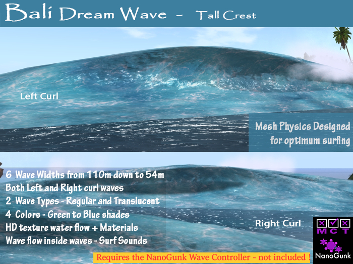 Bali Dream Tall Crest Waves