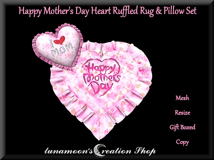 Happy Mother's Day Rug & Pillow Set