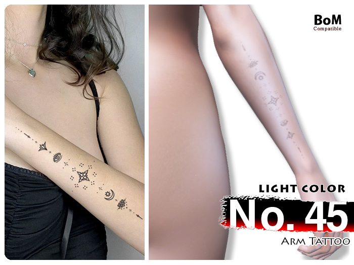 (Lower Arm Tattoo) No.45 Light Color - BoM
