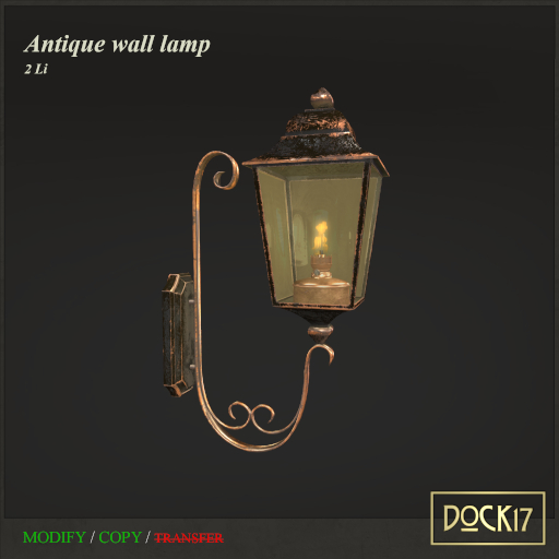 #Dock17# Antique Wall lamp package (ADD)