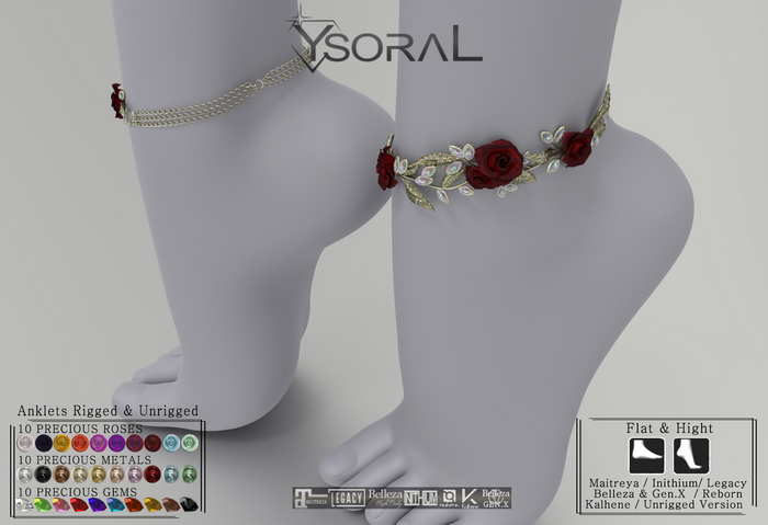 ~~YsoraL~~.:Luxe Anklets Julia:.(RIG / UNRIG) 