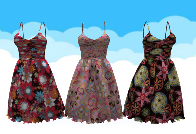 MAITREYA THIN  STRAP DRESS FUNKY FLOWERS COLLECTION