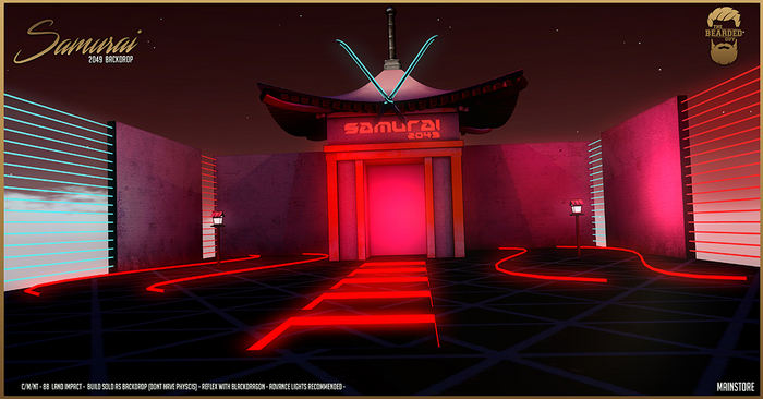 Samurai 2049 Backdrop - The Bearded Guy