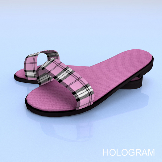 Pink Plaid Flip Flops Maitreya