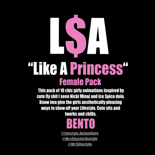 L$A - "LIKE A PRINCESS" FEMALE PACK