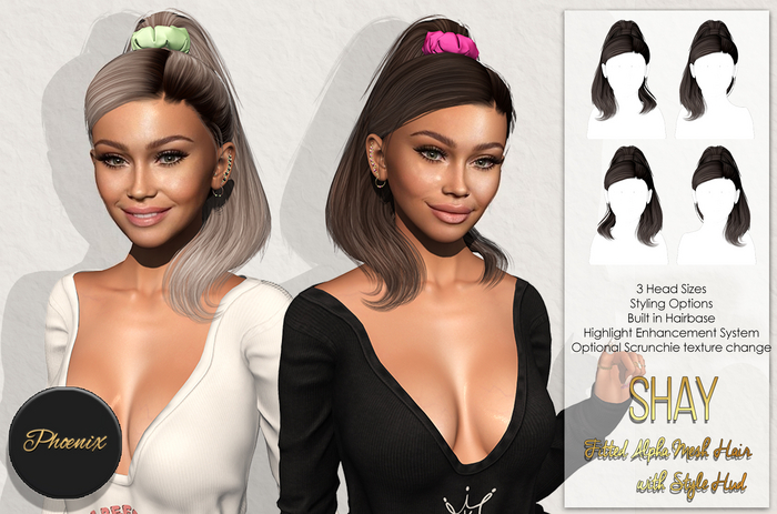 :::Phoenix::: Shay Hair Dark Styles (add me)
