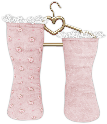{Lula Belle} Nadine Lace Socks - ROSE {boxed}
