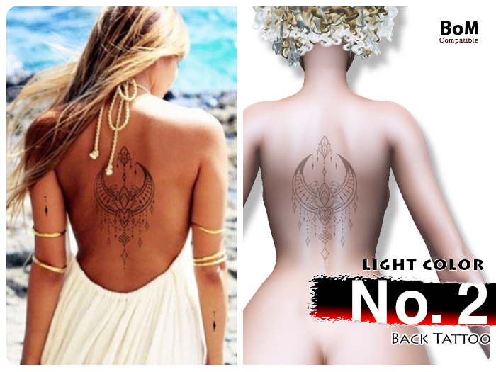 (Back Tattoo) No.2 Light Color - BoM