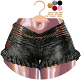#MEWSERY Florence Shorts{#30 Snake.Noir}