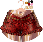 #MEWSERY Florence Shorts{#32 Snake.Ruby}
