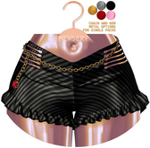 #MEWSERY Florence Shorts{#36 Strips.Noir}