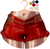 #MEWSERY Florence Shorts{#38 Strips.Ruby}
