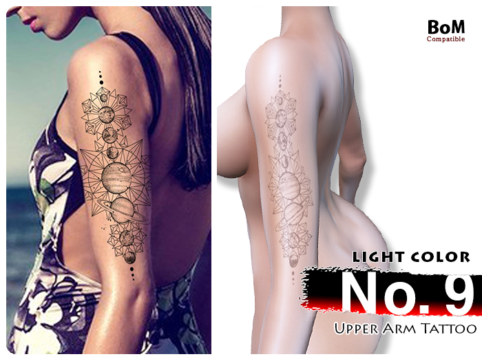 (Upper Arm Tattoo) No.9 Light Color - BoM